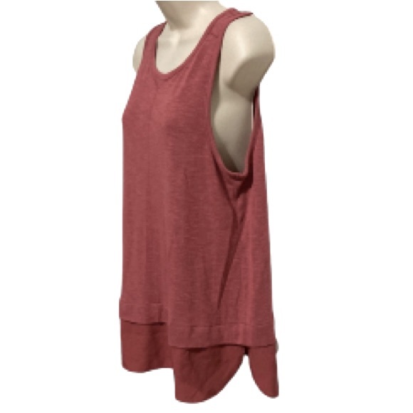 J Crew Tiered Keyhole Tunic Tank Top Rose Deep Pink Womens Medium - Picture 3 of 16